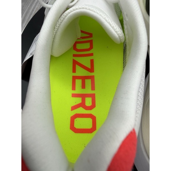 adidas Adizero Boston 13 Mens Sz 8.5 Cloud White Lucid Red Running Shoes JS4932 main image 6
